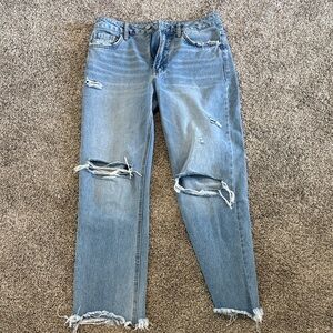 Flying Monkey Light Blue Distressed Boyfriend Jeans